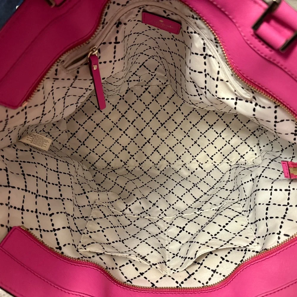 👜 Kate Spade New York Saffiano Leather Tote – Hot Pink 💖 - Picture 8 of 14